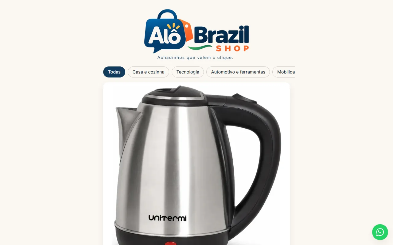 Catálogo online da Alô Brasil Shop, feito pela Richmo